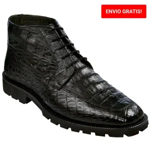 Zapato Botín Piel Caiman Panza Color Negro LAB-ZA2068205