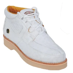 Zapatos Casuales de Avestruz Original Color Blanco - Los Altos Boots