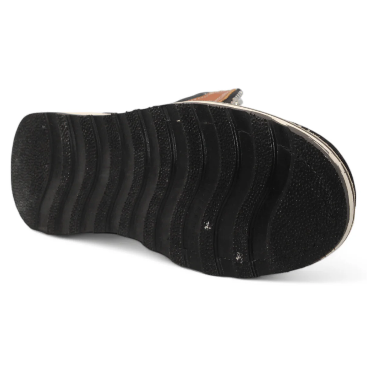 Zapato de Trabajo para Hombre de Piel Crazy Color Honey-Black con Doble Cierre Punta Redonda – Hooch Boots H40651 - Imagen 5