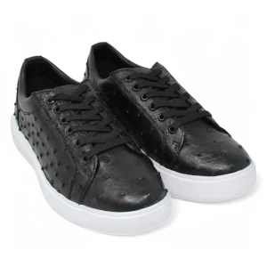 Zapatos Casuales de Avestruz Original Color Negro - Los Altos Boots