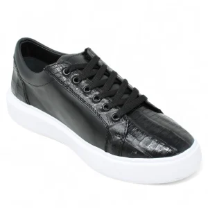 Zapatos Casuales de Caiman y Piel Original Color Negro - Los Altos Boots